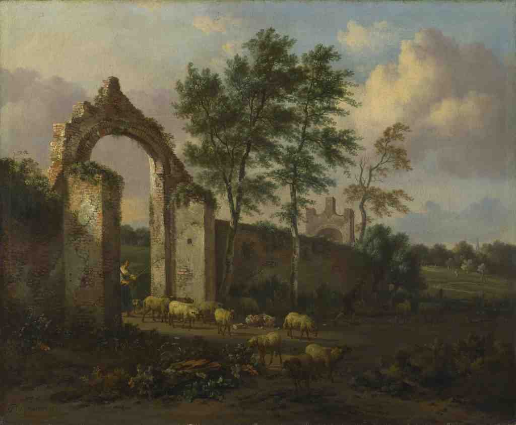 Jan Wijnants A Landscape with a Ruined Archway A4 Photo Print