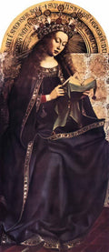 Jan van Eyck the ghent altarpiece the virgin mary 1429 Art A4 Photo Print