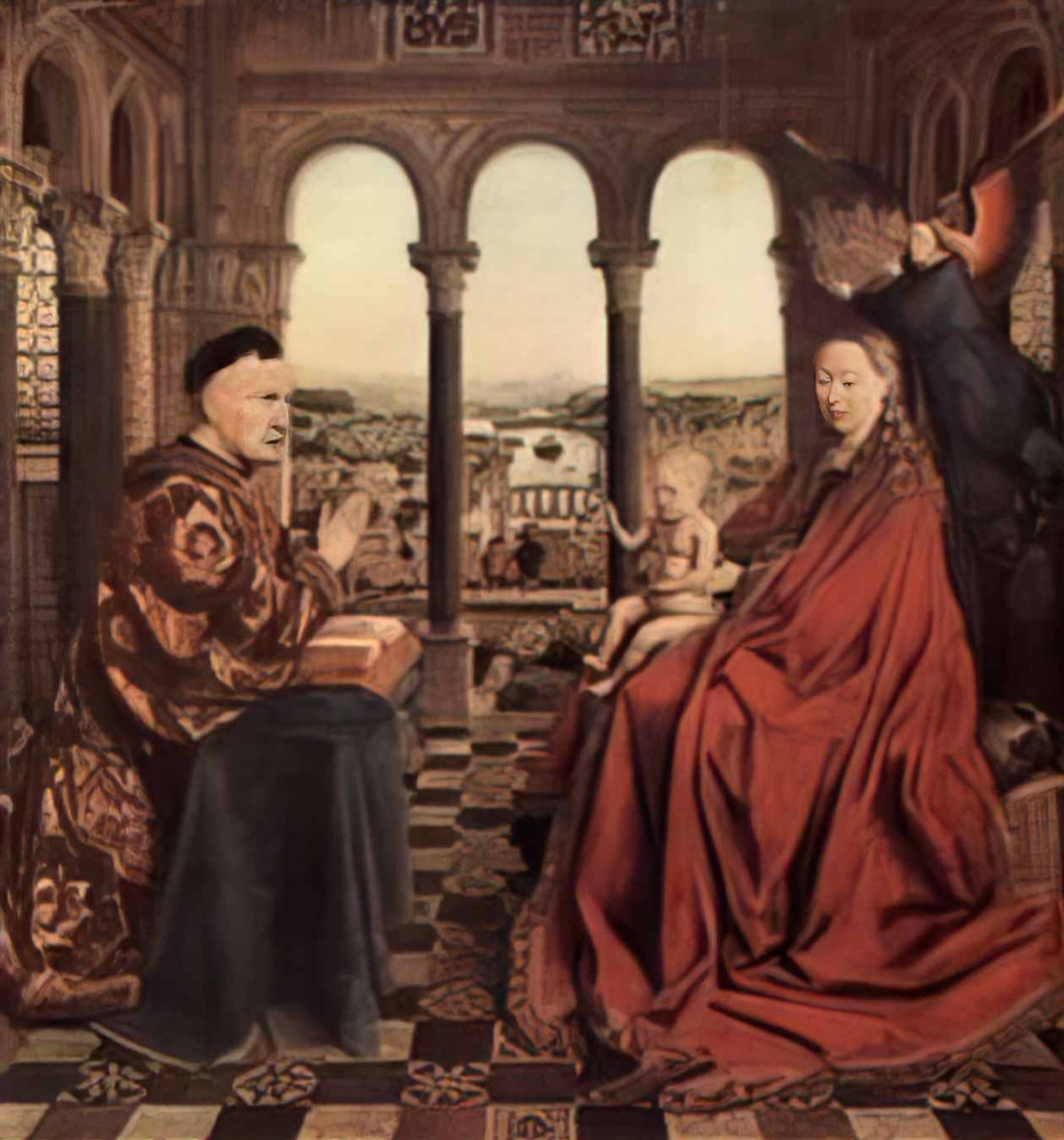 Jan van Eyck the virgin of the chancellor rolin entier 1 Art A4 Photo Print