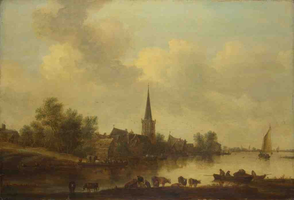 Jan van Goyen A River Landscape A4 Photo Print