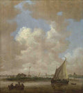 Jan van Goyen A River Scene, with a Hut on an Island A4 Photo Print