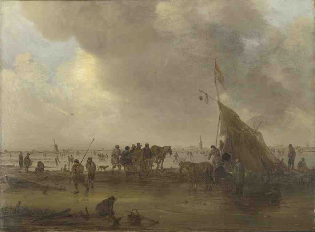 Jan van Goyen A Scene on the Ice A4 Photo Print