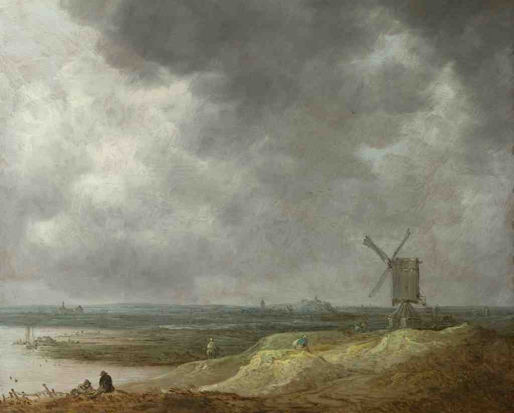 Jan van Goyen A Windmill by a River A4 Photo Print