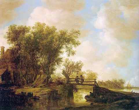 Jan van Goyen Goyen 55Footbridge A4 Photo Print