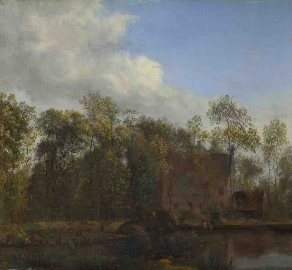 Jan van der Heyden A Farm among Trees A4 Photo Print