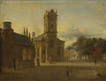 Jan van der Heyden A Square before a Church A4 Photo Print