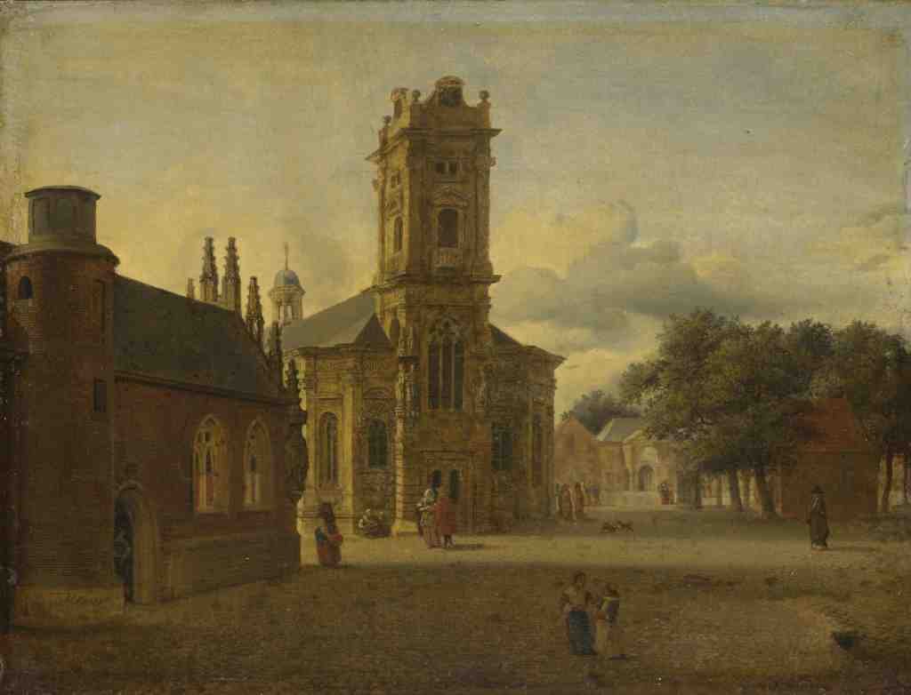Jan van der Heyden A Square before a Church A4 Photo Print