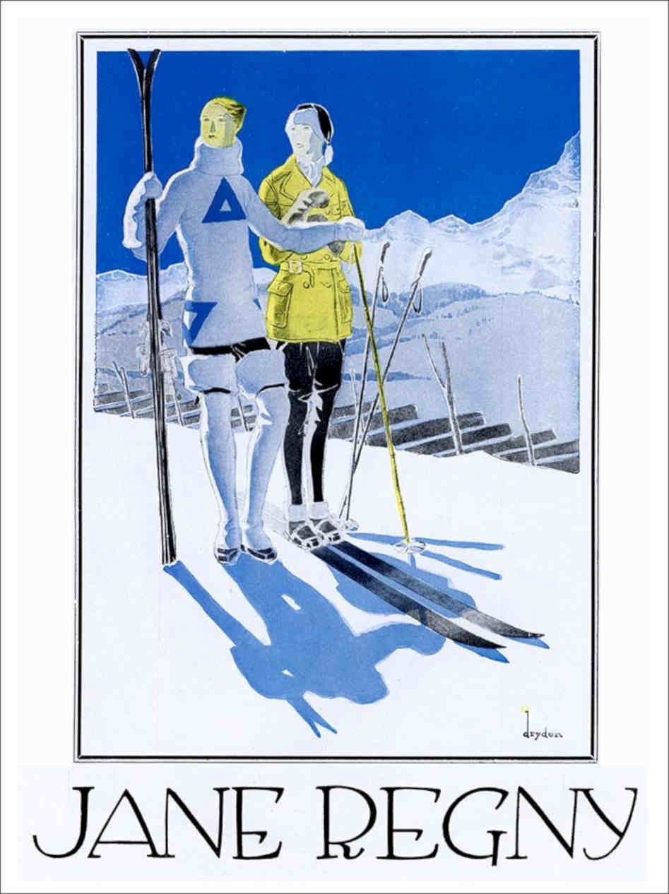 Jane Regny Ski Art Deco Fashion Advert 1920s Vintage Retro Advert Poster A4 Pho