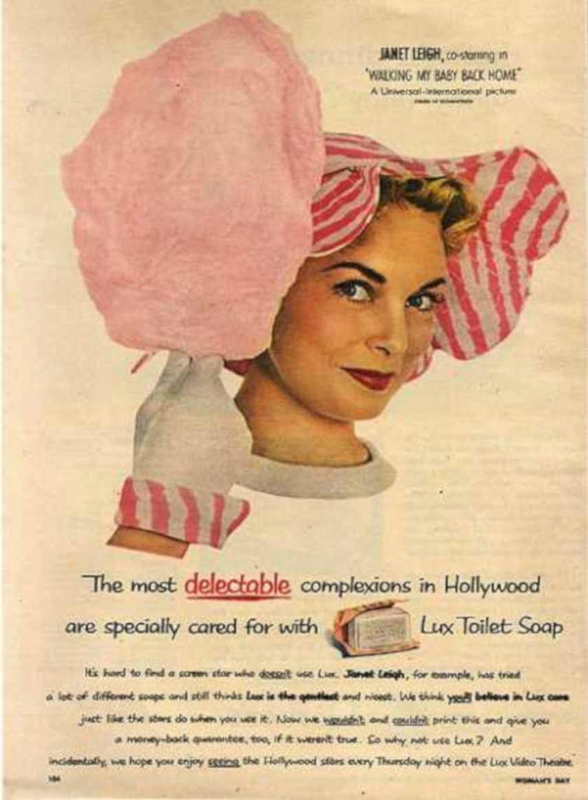 Janet Leigh Lux Vintage Retro Advert Ads A4 Photo Print