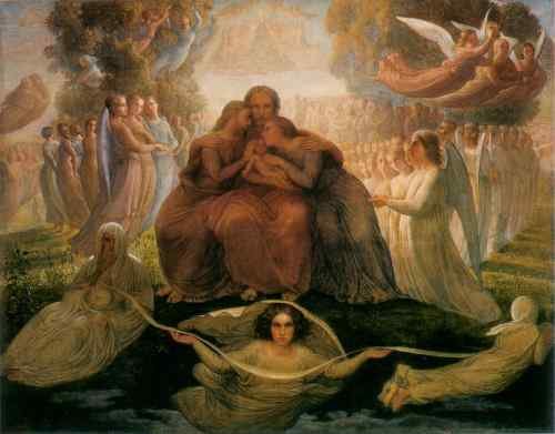 Janmot Louis Le Poeme De L Ame 1 Generation Divine  A4 Photo Print