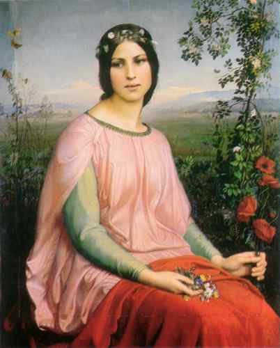 Janmot Louis Les Fleurs Des Champs  A4 Photo Print