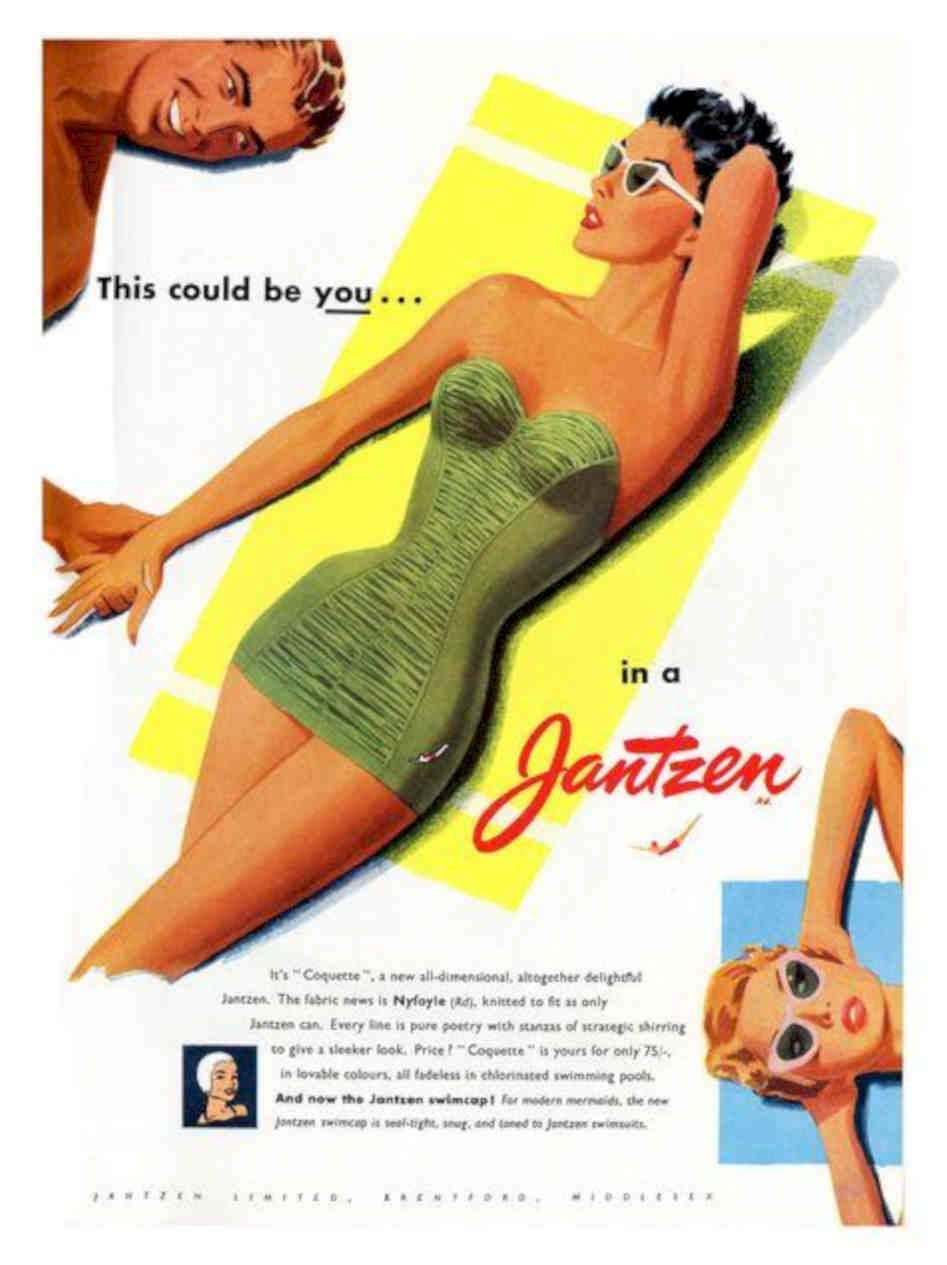 Jantzen Swimwear Advert Vintage Retro Advert Poster A4 Photo Print