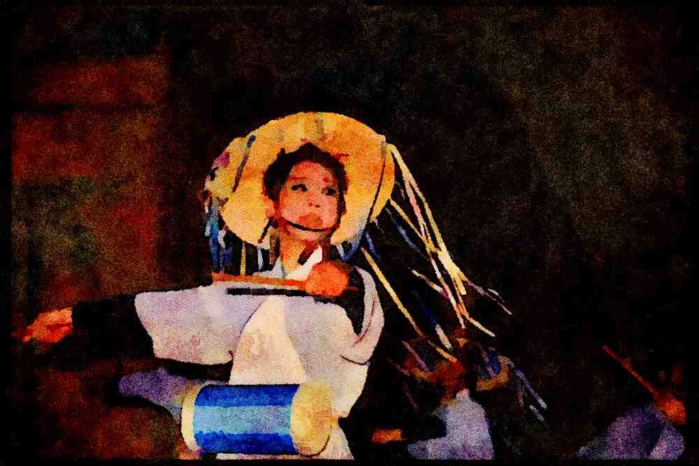 Japan 065001 Traditional Dancer A4 Limited Edition Watercolour Print