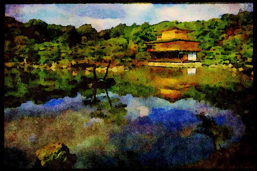Japan 065010 Golden Temple A4 Limited Edition Watercolour Print