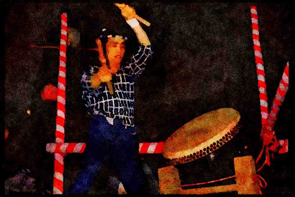 Japan 065032 Drum Player A4 Limited Edition Watercolour Print
