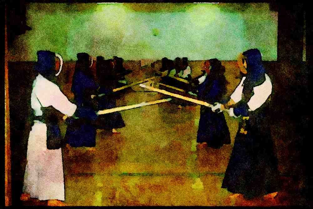 Japan 065038 Kendo Competition A4 Limited Edition Watercolour Print