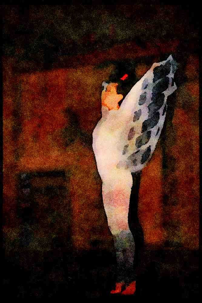 Japan 065041 Young Dancer A4 Limited Edition Watercolour Print