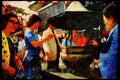 Japan 065061 Incense Burning Ritual A4 Limited Edition Watercolour Print