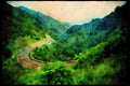Japan 065064 Country Road A4 Limited Edition Watercolour Print