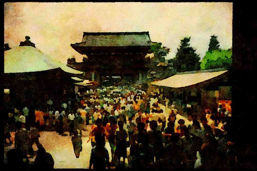 Japan 065068 Shinto Temple A4 Limited Edition Watercolour Print