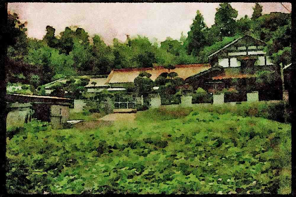 Japan 065070 Country House A4 Limited Edition Watercolour Print