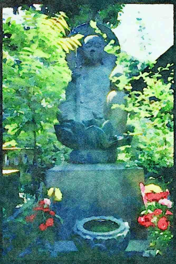 Japan 065073 Statue Of Buddha A4 Limited Edition Watercolour Print