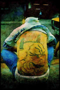 Japan 065078 Man With Tatoos A4 Limited Edition Watercolour Print