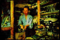 Japan 065085 Shoe And Sandal Vendor A4 Limited Edition Watercolour Print