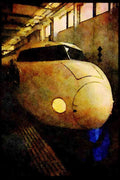 Japan 065087 Shinkansen Bullet Train A4 Limited Edition Watercolour Print