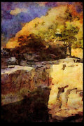 Japan 065102 River And Rock Formations Along Kisoji Road A4 Limited Edition Watercolour Print