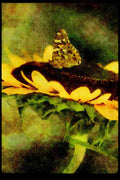 Japan 065146 Sunflower And Butterfly Kyoto A4 Limited Edition Watercolour Print