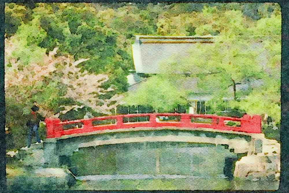 Japan 065155 Japan Kamakura A4 Limited Edition Watercolour Print
