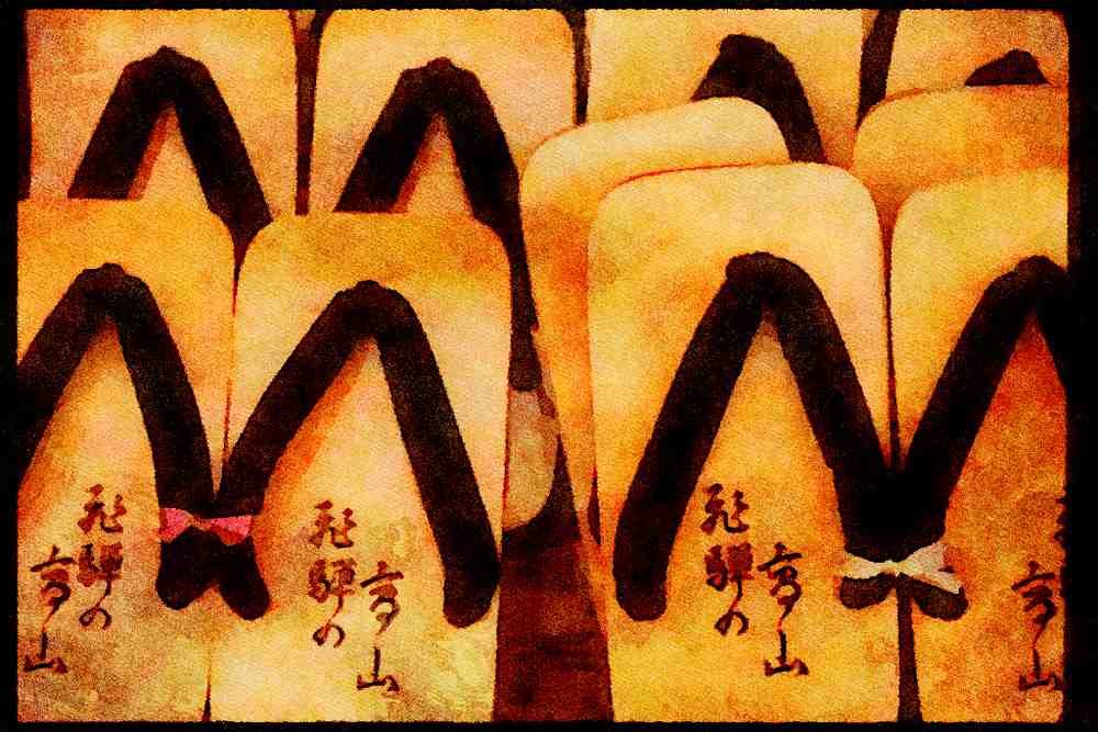 Japan 065165 Wooden Sandals Takayama, Japan A4 Limited Edition Watercolour Print