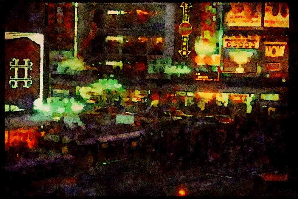 Japan 065185 Street Scene Tokyo, Japan A4 Limited Edition Watercolour Print