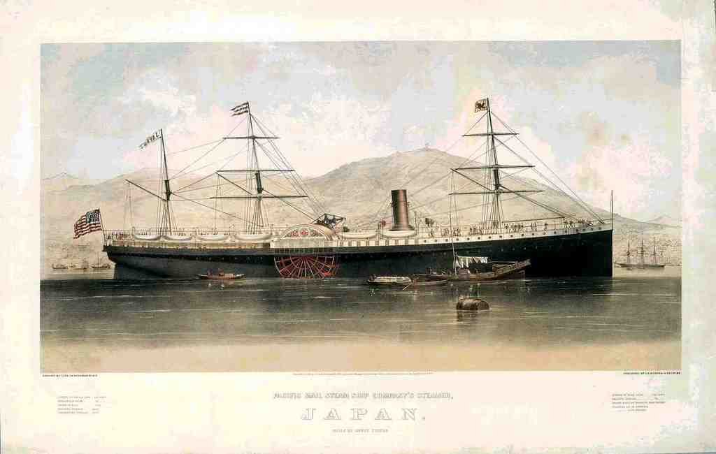 Japan Ship Vintage A4 Photo Print