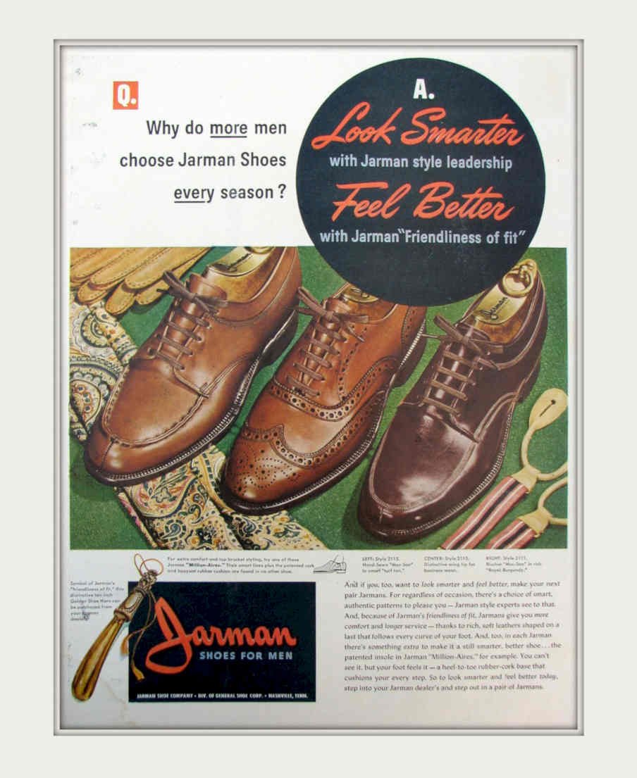 Jarman Brogue Shoes Vintage Retro Advert Poster A4 Photo Print