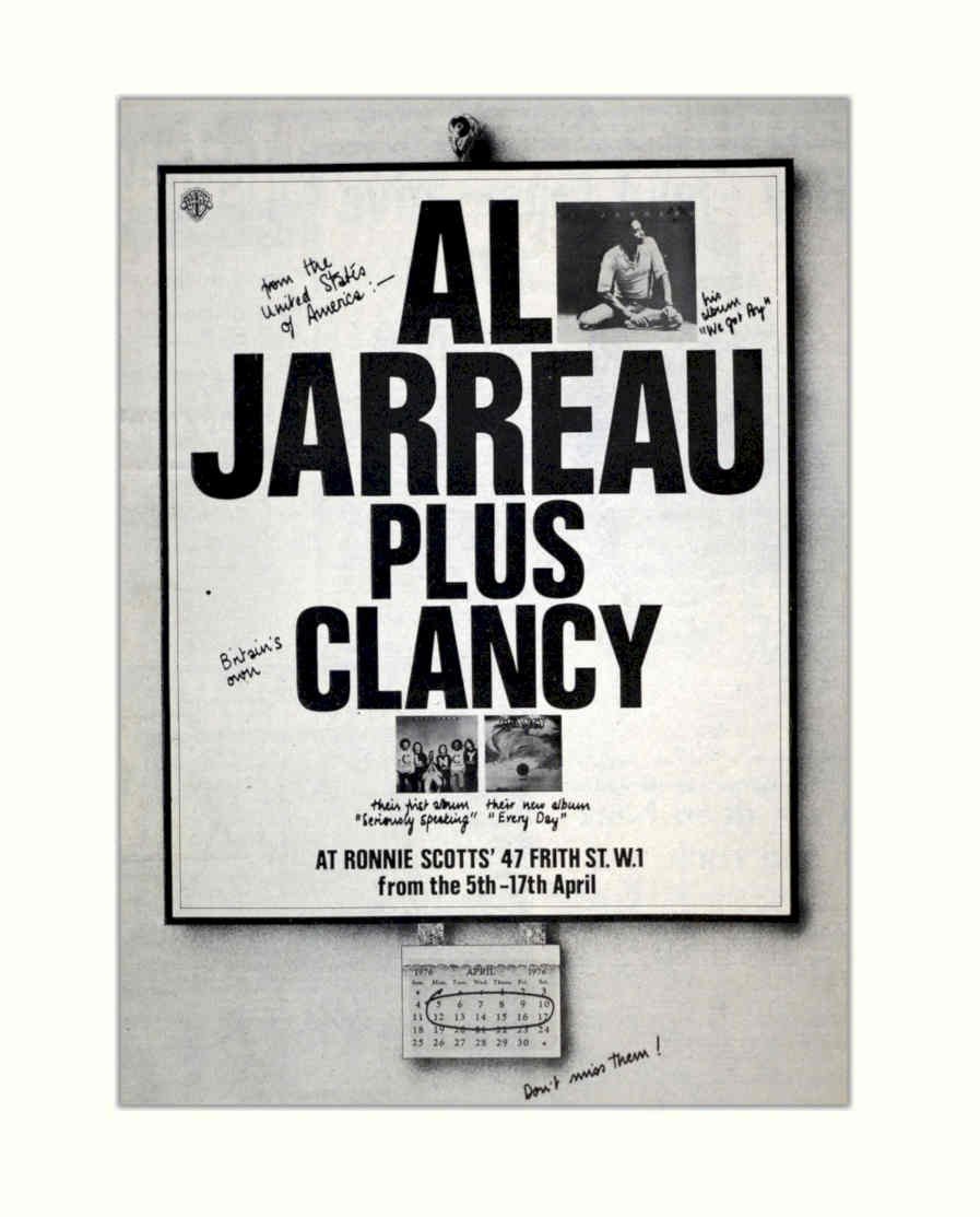 Jarreau Clancy Jazz Vintage Retro Advert Poster A4 Photo Print