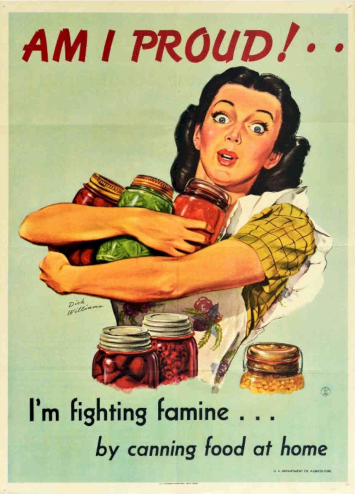 Jars Food War Vintage Retro Advert Poster A4 Photo Print