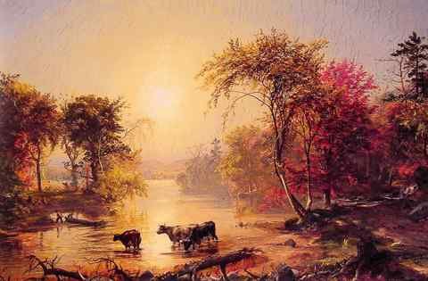 Jasper Francis Cropsey Autumn in America A4 Photo Print