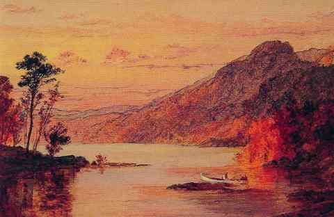 Jasper Francis Cropsey Lake Scene Catskill Mountains A4 Photo Print
