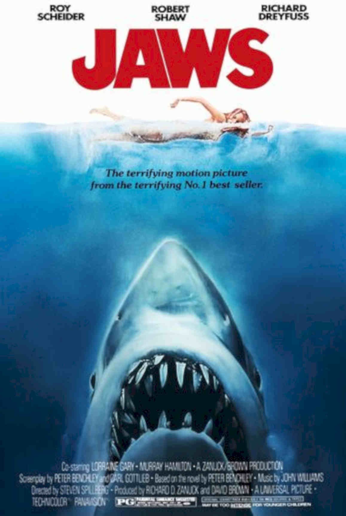 Jaws Shark Movie Vintage Retro Advert Poster A4 Photo Print