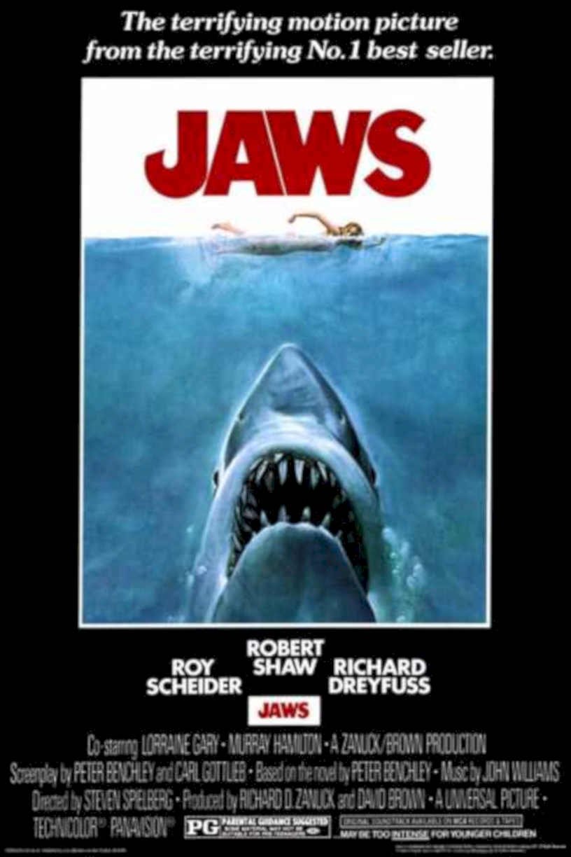 Jaws Shark Ocean Vintage Retro Advert Ads A4 Photo Print