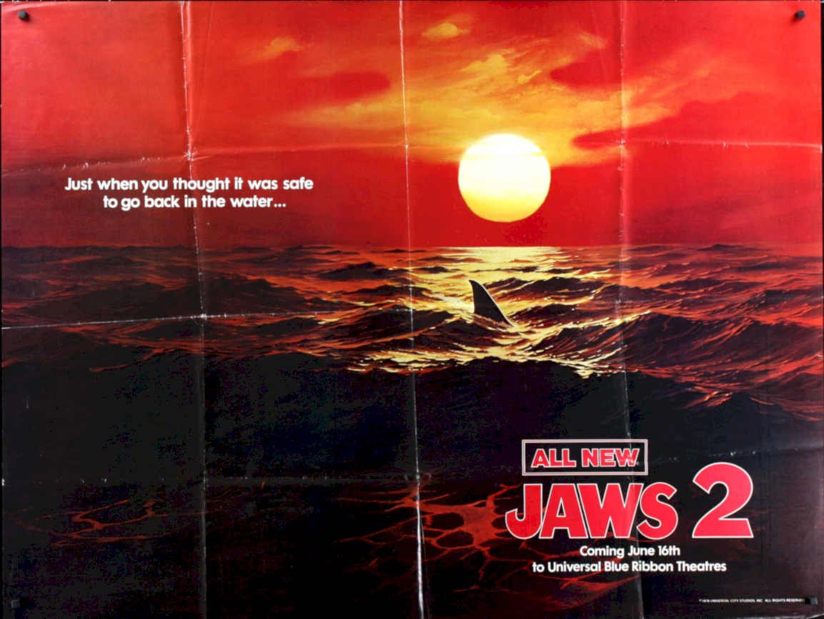 Jaws Sunset Shark Vintage Retro Advert Poster A4 Photo Print