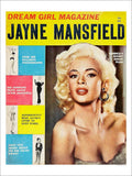 Jayne Mansfield Magazine Cover Vintage Retro Advert Poster A4 Photo Print