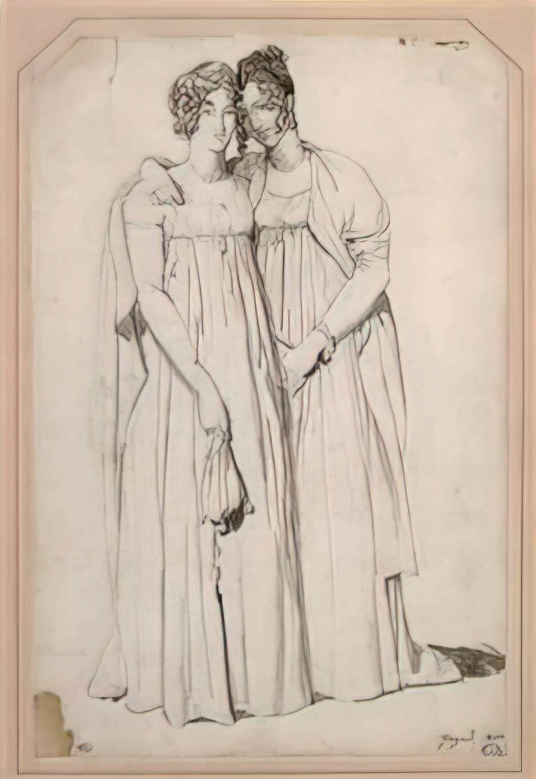 Jean Auguste Dominique Ingres henriette harvey and her half sister el Art A4 Photo Print