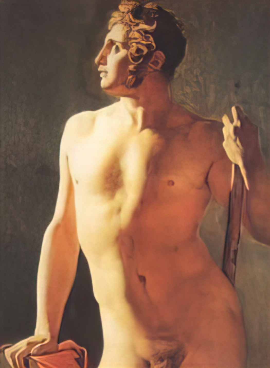 Jean Auguste Dominique Ingres male torso Art A4 Photo Print