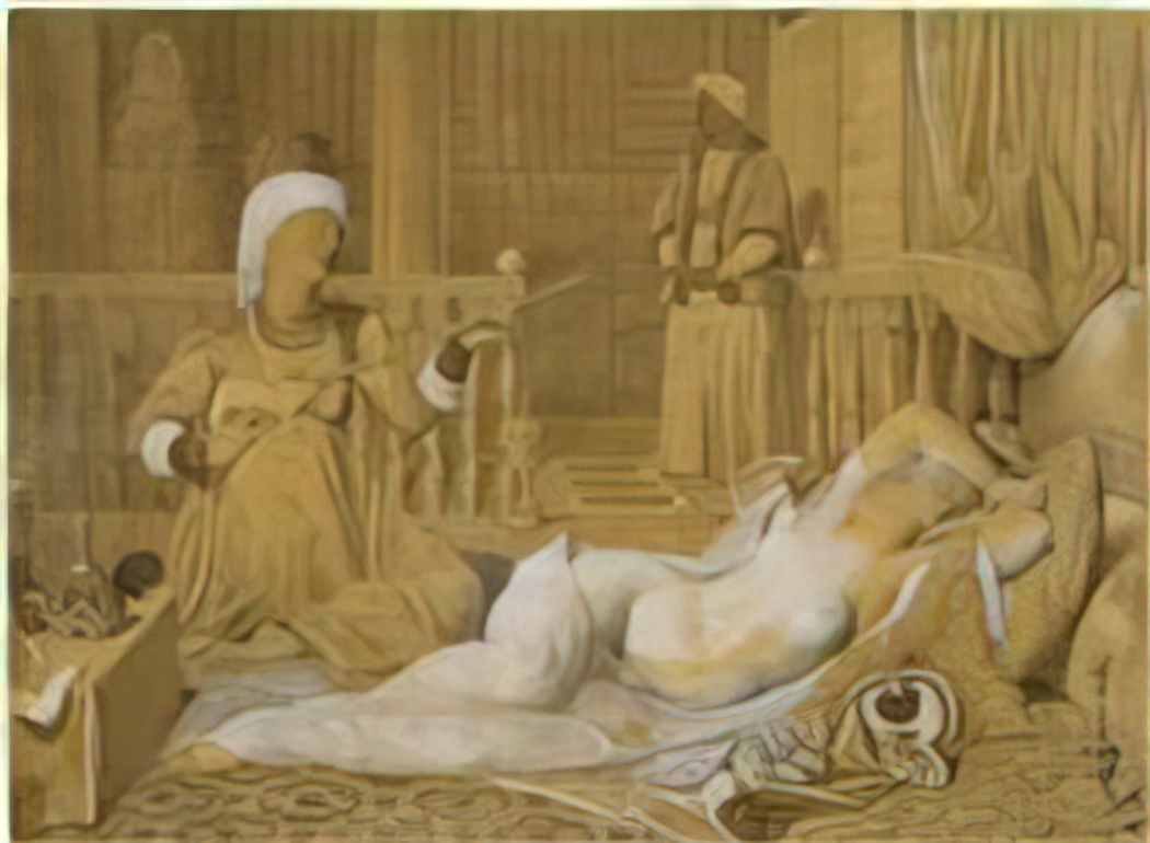 Jean Auguste Dominique Ingres odalisque with slave Art A4 Photo Print