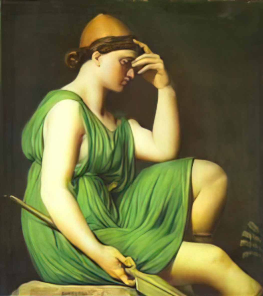 Jean Auguste Dominique Ingres odysseus study for the triumph of homer Art A4 Photo Print