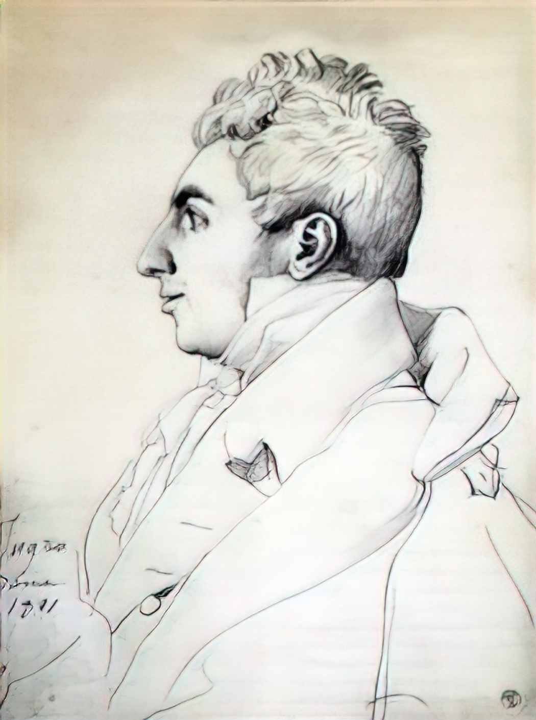Jean Auguste Dominique Ingres portrait of a man Art A4 Photo Print