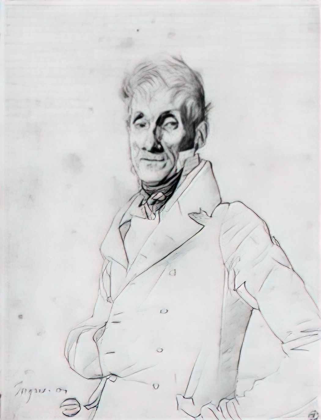 Jean Auguste Dominique Ingres portrait of a man possible edme bochet Art A4 Photo Print